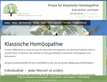 Tablet Screenshot of praxis-bucher.net